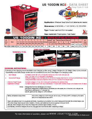 US 100DIN XC2 / 6-VOLT US 100DIN XC2 / 6-VOLT