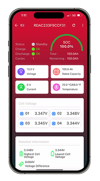 Essential Li 12V App screenshot