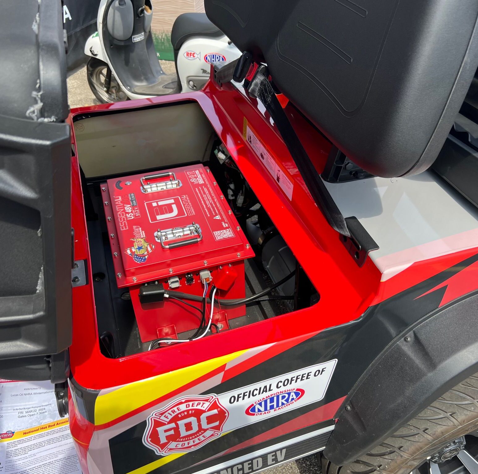 US 48V105 Lithium-ion batttery installed in a golf car