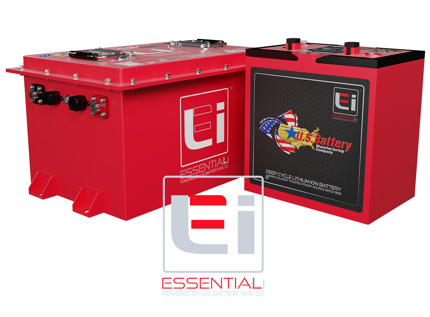 Batterien US 48V105 und US 48VGC2 mit Logo